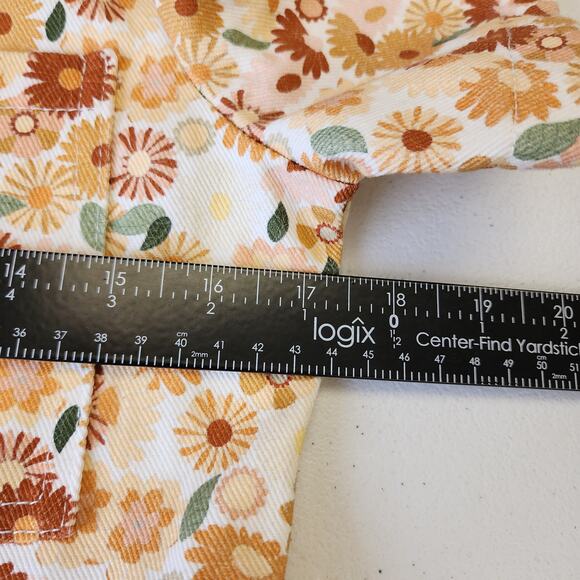 Storia Jumpsuit Collared Short Sleeve Flower Power Size Small - Picture 3 of 8